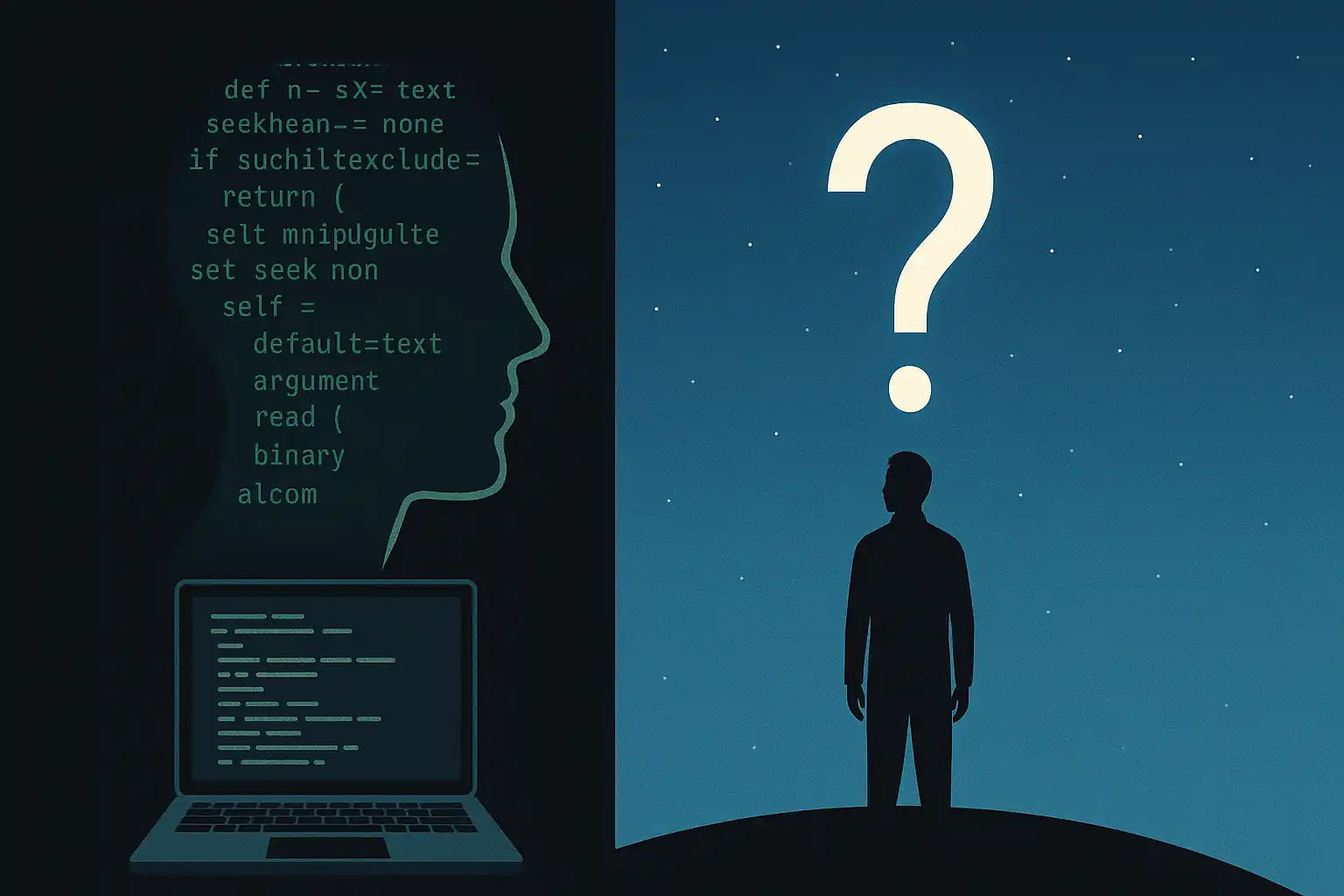 A personal story of how one question turned a tech-only mind toward deeper self-inquiry. - unself.lorbic.com